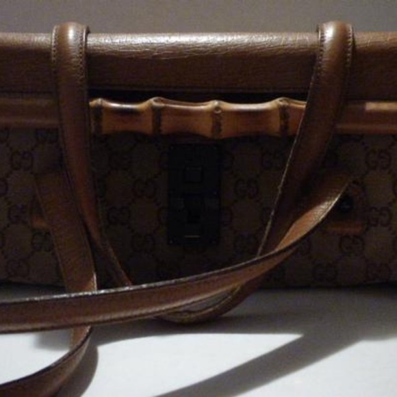 Gucci Guccissima print canvas/leather Bullet Bag! - Picture 5 of 8